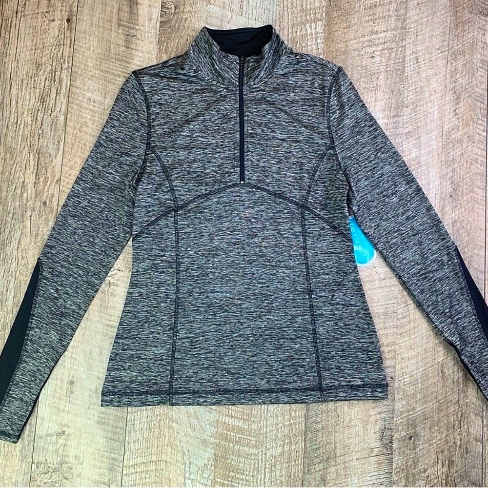 NWT Be Inspired Marbled Black 1/4 Zip Pullover XS